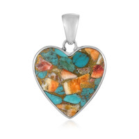 Multi Gem Silver Pendant