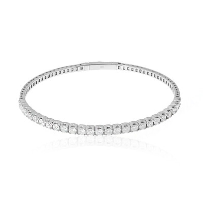 14K SI1 (H) Diamond Gold Bangle (CIRARI)