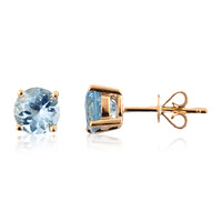 14K AAA Brazilian Aquamarine Gold Earrings (CIRARI)