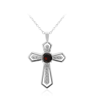 Garnet Silver Necklace