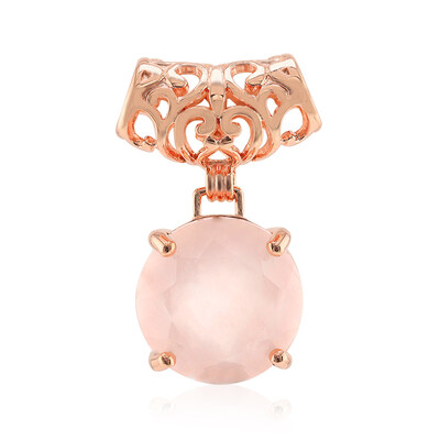 Rose Quartz Silver Pendant (MONOSONO COLLECTION)