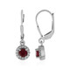 Madagascar Ruby Silver Earrings