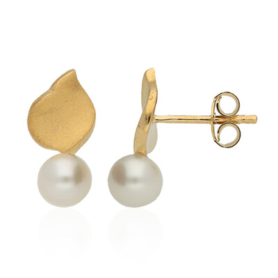 White Freshwater Pearl Silver Earrings