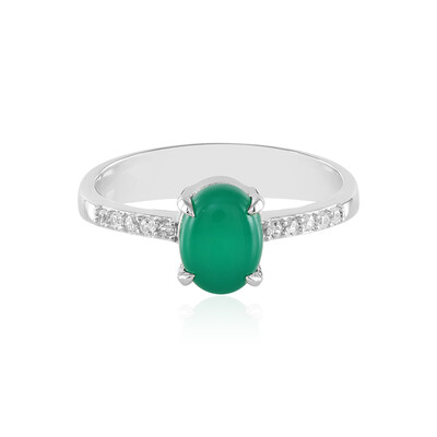 Green Onyx Silver Ring