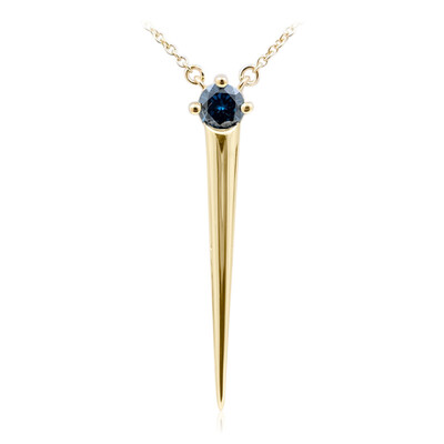 9K SI2 Blue Diamond Gold Necklace (de Melo)