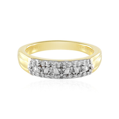 I2 (I) Diamond Silver Ring