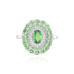 Tanzanian Tsavorite Silver Ring