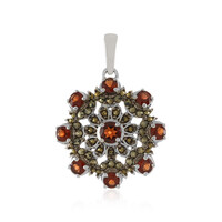 Mozambique Garnet Silver Pendant