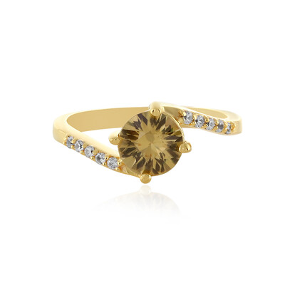 Yellow Zircon Silver Ring