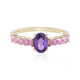 9K Unheated Ceylon Purple Sapphire Gold Ring