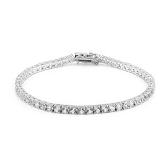 White Topaz Silver Bracelet