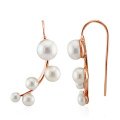 White Freshwater Pearl Silver Earrings (TPC)