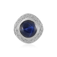 Blue Star Sapphire Silver Pendant