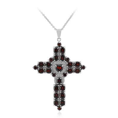 Garnet Silver Necklace