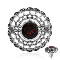 Mozambique Garnet Silver Ring (Annette classic)