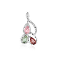 Fancy Tourmaline Silver Pendant