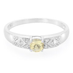 Yellow Beryl Silver Ring