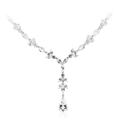 White Topaz Silver Necklace