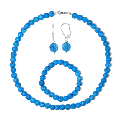 Blue Lava Silver Set