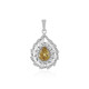 Yellow Zircon Silver Pendant