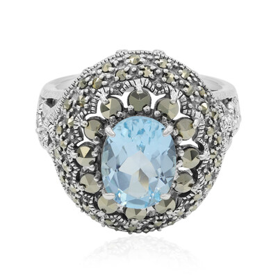 Sky Blue Topaz Silver Ring