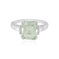 Green Amethyst Silver Ring