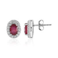 Madagascar Ruby Silver Earrings