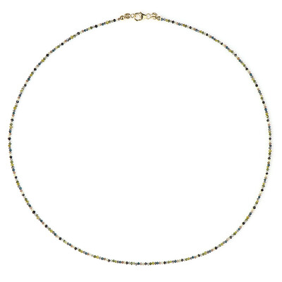 9K Black Diamond Gold Necklace