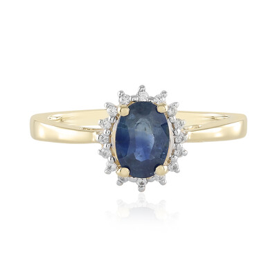 9K Blue Sapphire Gold Ring