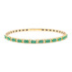 14K AAA Zambian Emerald Gold Bangle (CIRARI)