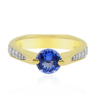 9K AAA Tanzanite Gold Ring (de Melo)