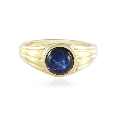 Blue Star Sapphire Silver Ring