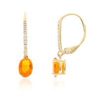 14K Mexican Fire Opal Gold Earrings (CIRARI)