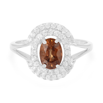 Cinnamon Zircon Silver Ring