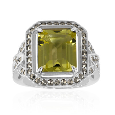 Lemon Citrine Silver Ring (Annette classic)