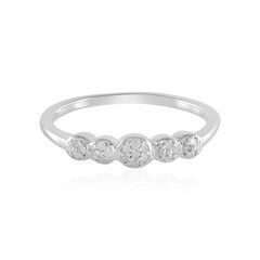 I2 (I) Diamond Silver Ring