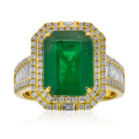 18K AAA Zambian Emerald Gold Ring (CIRARI)