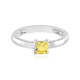 Yellow Beryl Silver Ring