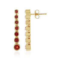 Tanzanian Ruby Silver Earrings