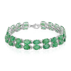 Zambian Emerald Silver Bracelet