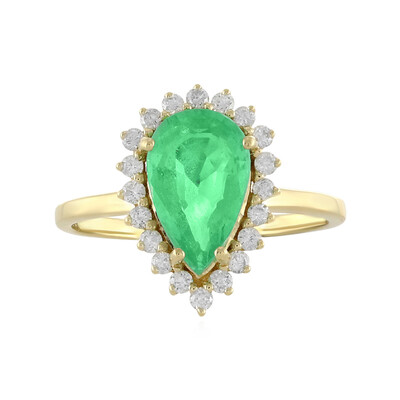 18K Ethiopian Emerald Gold Ring (AMAYANI)