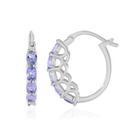 Tanzanite Silver Earrings