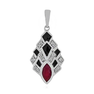 Ruby Silver Pendant