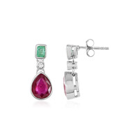 Bemainty Ruby Silver Earrings