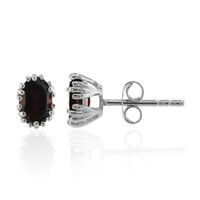 Garnet Silver Earrings