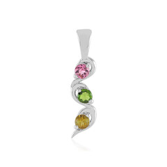 Fancy Tourmaline Silver Pendant