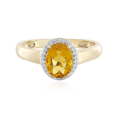 9K Yellow Beryl Gold Ring