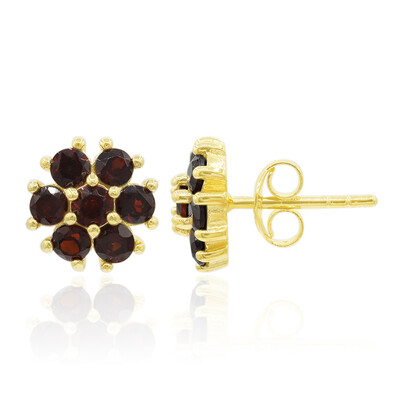 Mozambique Garnet Silver Earrings