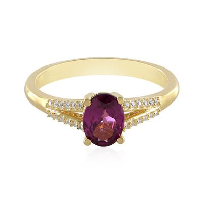 Magenta Garnet Silver Ring