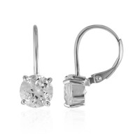 White Topaz Silver Earrings